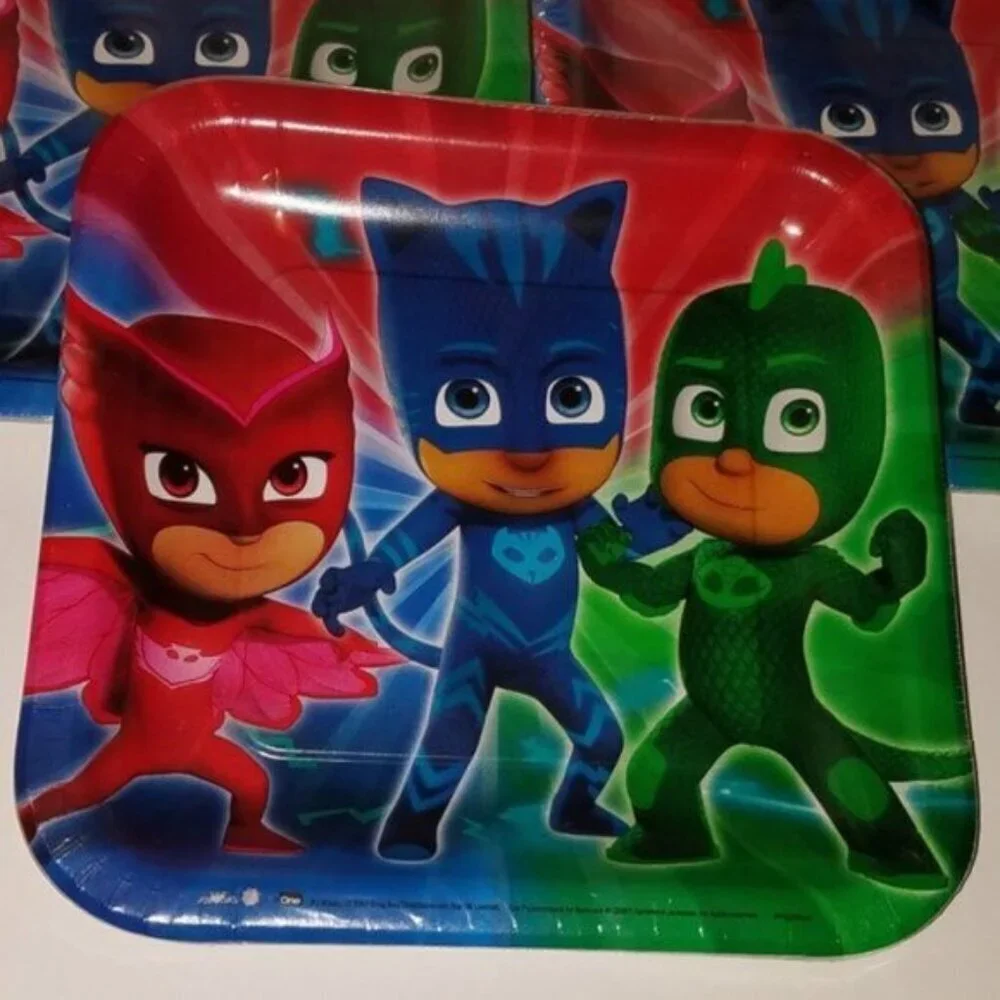 NEW 3 PJ Masks Paper Plates Lot Birthday Party Supplies 9